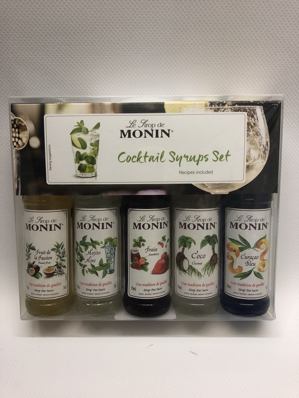 MONIN Cocktail Set 5x50ml – Arthur & Co Slijterij Wijnhandel